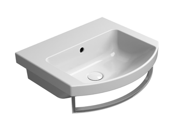 NORM 51X45 - Single ceramic washbasin with towel rail by GSI ceramica - view 2